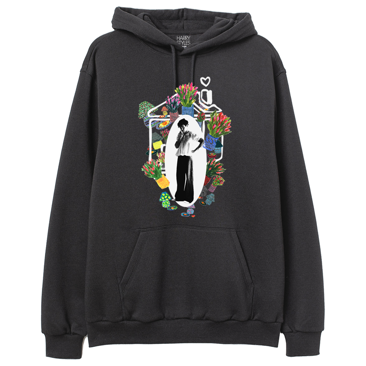 Harry's House Flower Collage Hoodie - Black