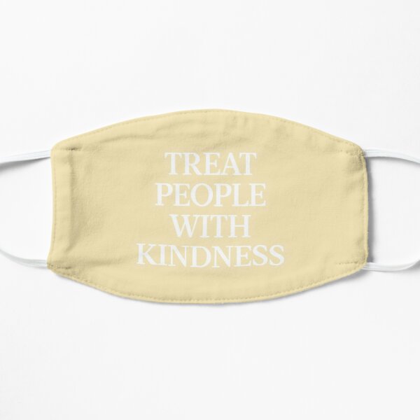 Yellow Treat People With Kindness  Flat Mask RB2103 product Offical harry styles Merch